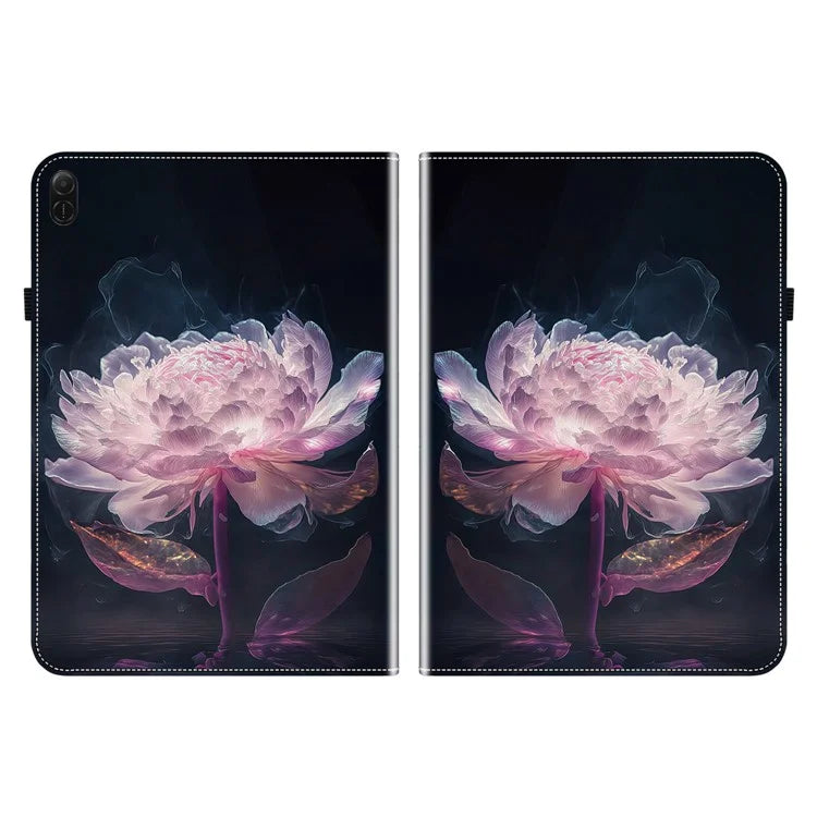 For Honor Pad X8a Leather Case Pattern Printed Stand Tablet Cover with Card Slots