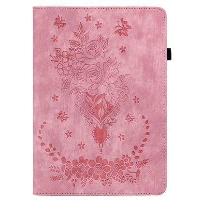For Honor Pad X8a Case Card Holder Anti-Scratch Leather Cover Rose Flower Imprint
