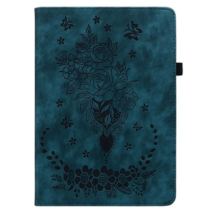 For Honor Pad X8a Case Card Holder Anti-Scratch Leather Cover Rose Flower Imprint