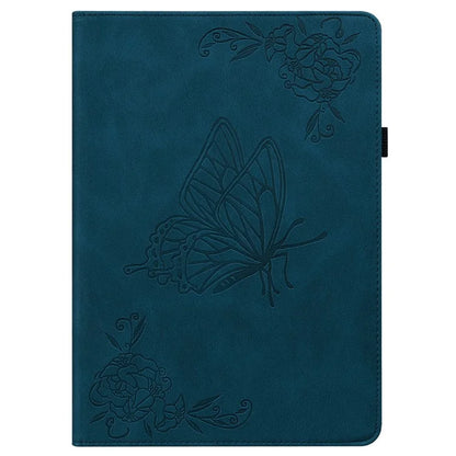 For Honor Pad X8a Case Butterfly Flower Imprint PU Leather Tablet Cover with Card Slots