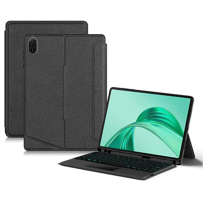 For Honor Pad X8a Leather Case + Bluetooth Keyboard with Backlight Trackpad