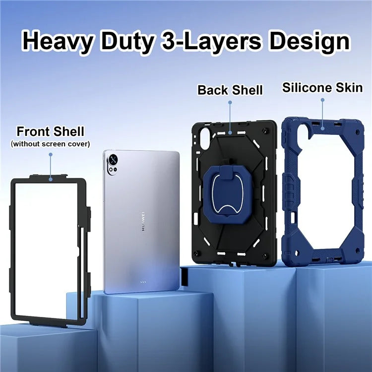 For Huawei MatePad Air 12 (2024) Case Silicone+PC Kickstand Tablet Cover