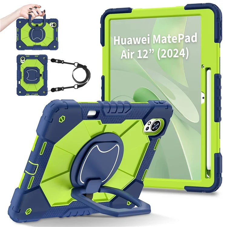 For Huawei MatePad Air 12 (2024) Case Silicone+PC Kickstand Tablet Cover