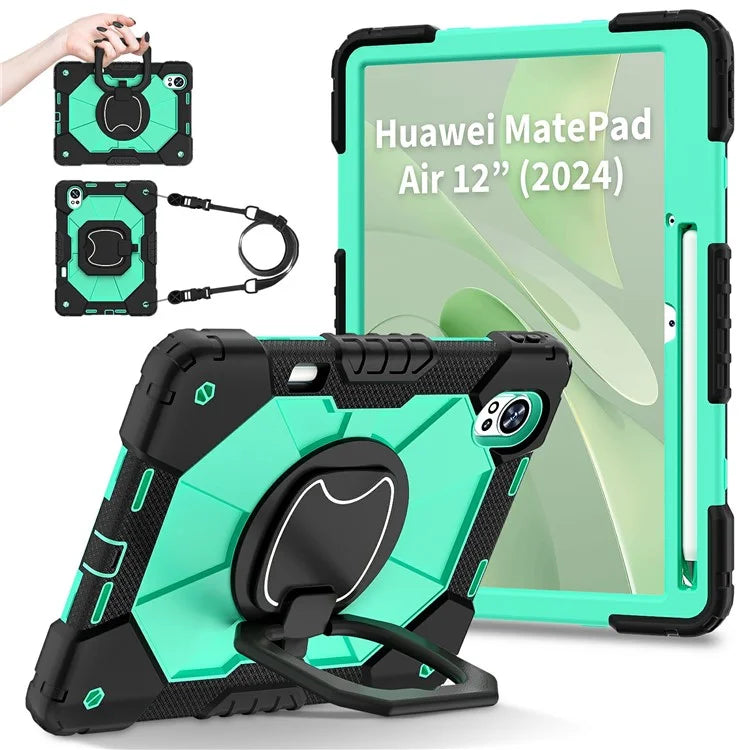 For Huawei MatePad Air 12 (2024) Case Silicone+PC Kickstand Tablet Cover