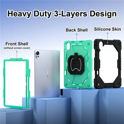 For Huawei MatePad Air 12 (2024) Case Silicone+PC Kickstand Tablet Cover