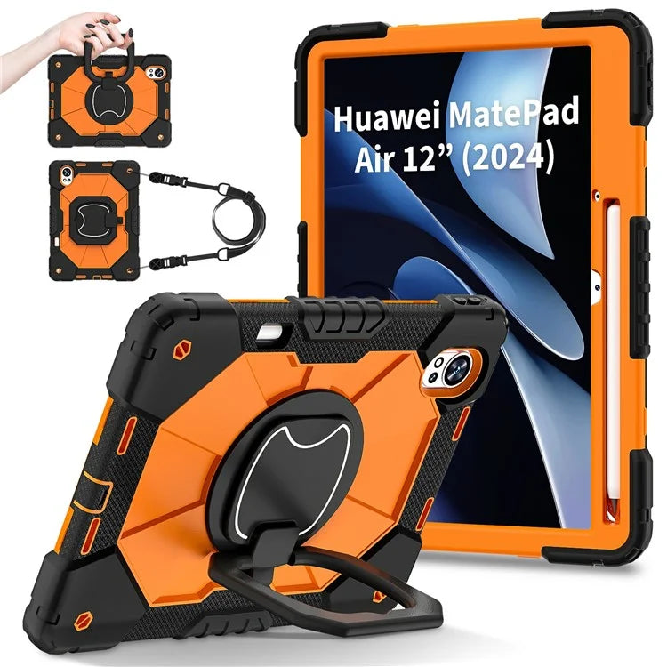 For Huawei MatePad Air 12 (2024) Case Silicone+PC Kickstand Tablet Cover