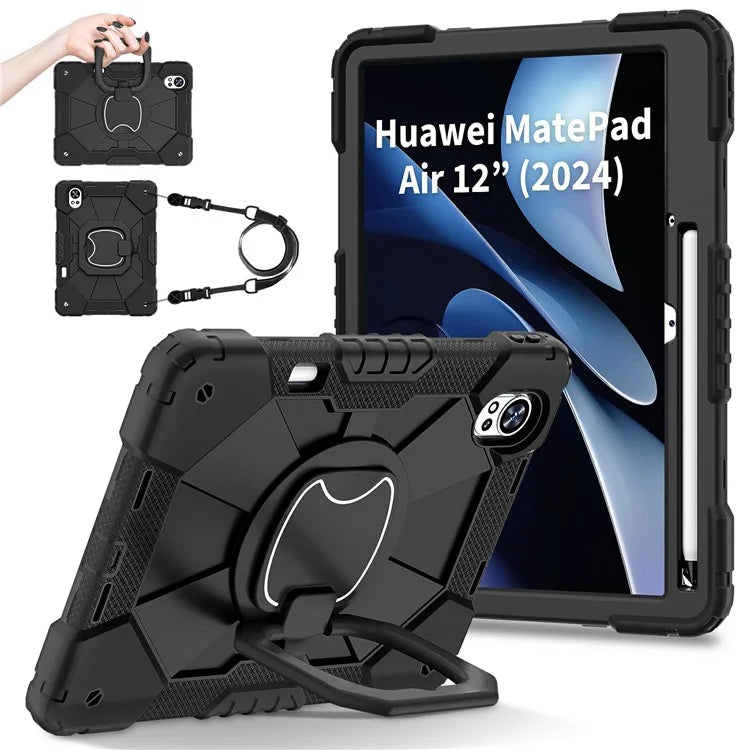 For Huawei MatePad Air 12 (2024) Case Silicone+PC Kickstand Tablet Cover