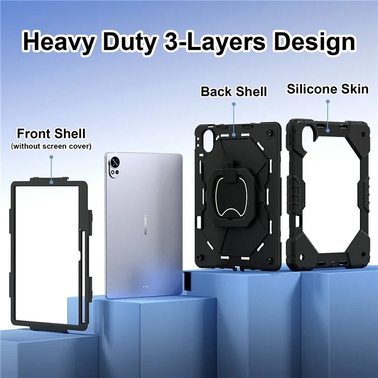 For Huawei MatePad Air 12 (2024) Case Silicone+PC Kickstand Tablet Cover