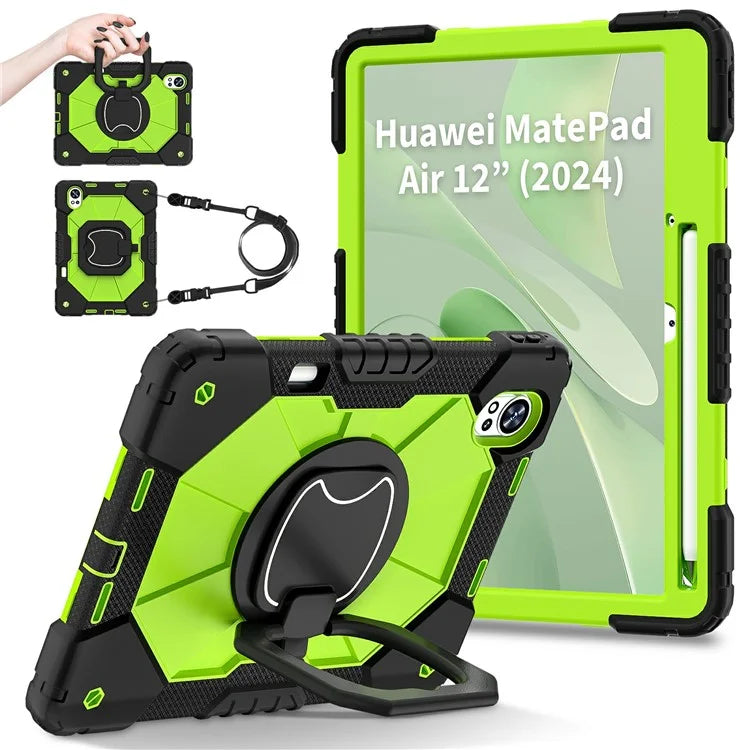 For Huawei MatePad Air 12 (2024) Case Silicone+PC Kickstand Tablet Cover