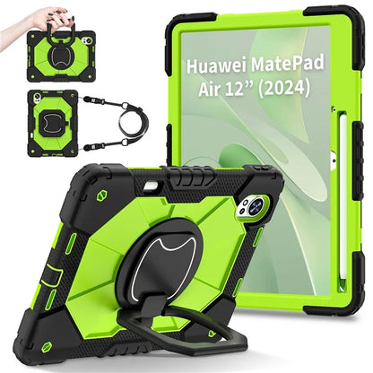 For Huawei MatePad Air 12 (2024) Case Silicone+PC Kickstand Tablet Cover
