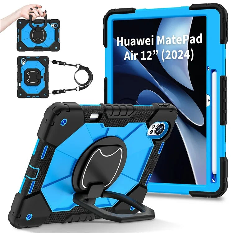 For Huawei MatePad Air 12 (2024) Case Silicone+PC Kickstand Tablet Cover