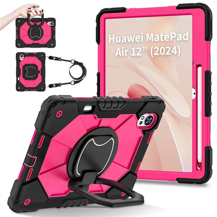 For Huawei MatePad Air 12 (2024) Case Silicone+PC Kickstand Tablet Cover