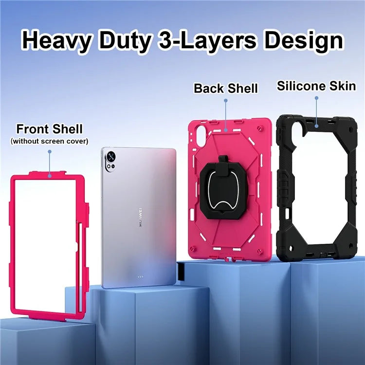 For Huawei MatePad Air 12 (2024) Case Silicone+PC Kickstand Tablet Cover
