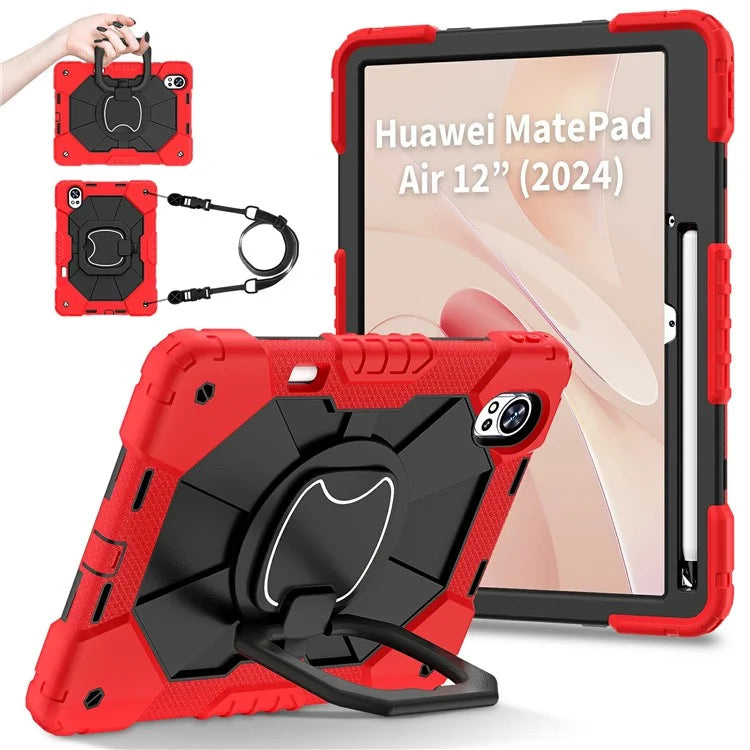 For Huawei MatePad Air 12 (2024) Case Silicone+PC Kickstand Tablet Cover