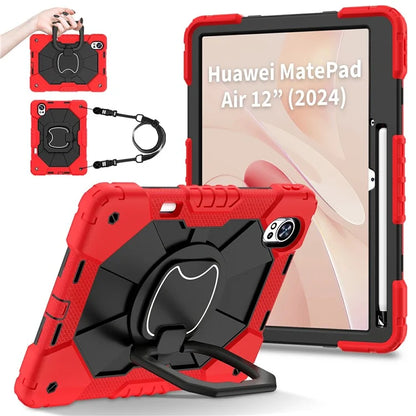 For Huawei MatePad Air 12 (2024) Case Silicone+PC Kickstand Tablet Cover