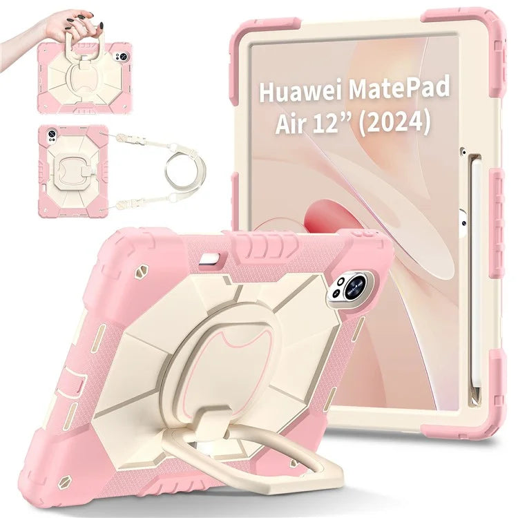 For Huawei MatePad Air 12 (2024) Case Silicone+PC Kickstand Tablet Cover