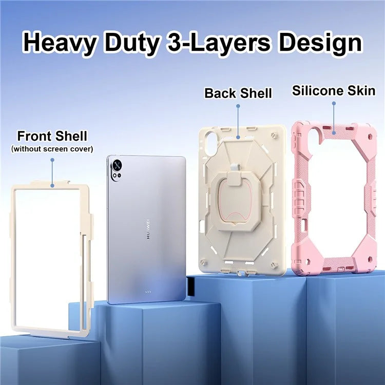 For Huawei MatePad Air 12 (2024) Case Silicone+PC Kickstand Tablet Cover