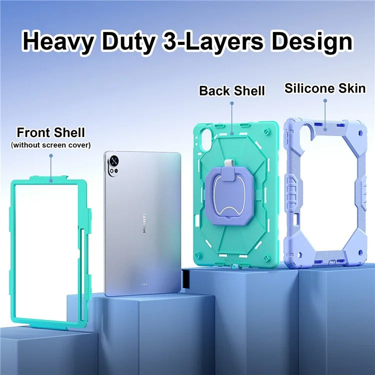 For Huawei MatePad Air 12 (2024) Case Silicone+PC Kickstand Tablet Cover