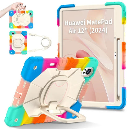 For Huawei MatePad Air 12 (2024) Case Silicone+PC Kickstand Tablet Cover