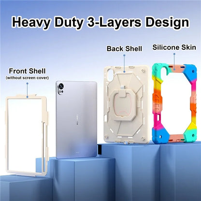 For Huawei MatePad Air 12 (2024) Case Silicone+PC Kickstand Tablet Cover