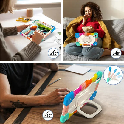 For Huawei MatePad Air 12 (2024) Case Silicone+PC Kickstand Tablet Cover