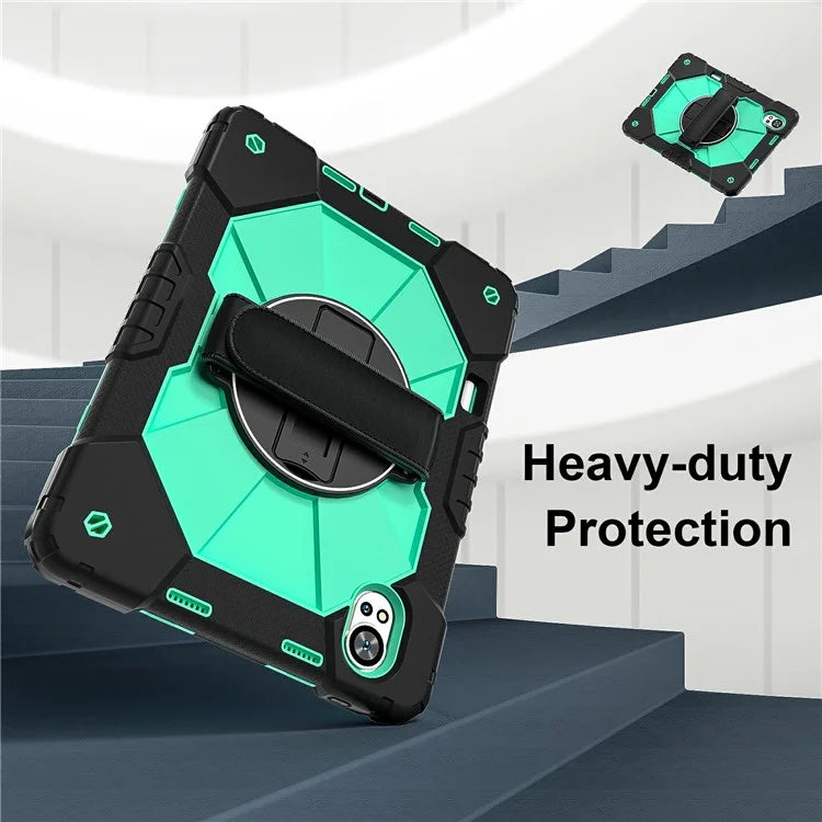 For Huawei MatePad Air 12 (2024) Case Kickstand Silicone+PC Tablet Cover with Shoulder Strap