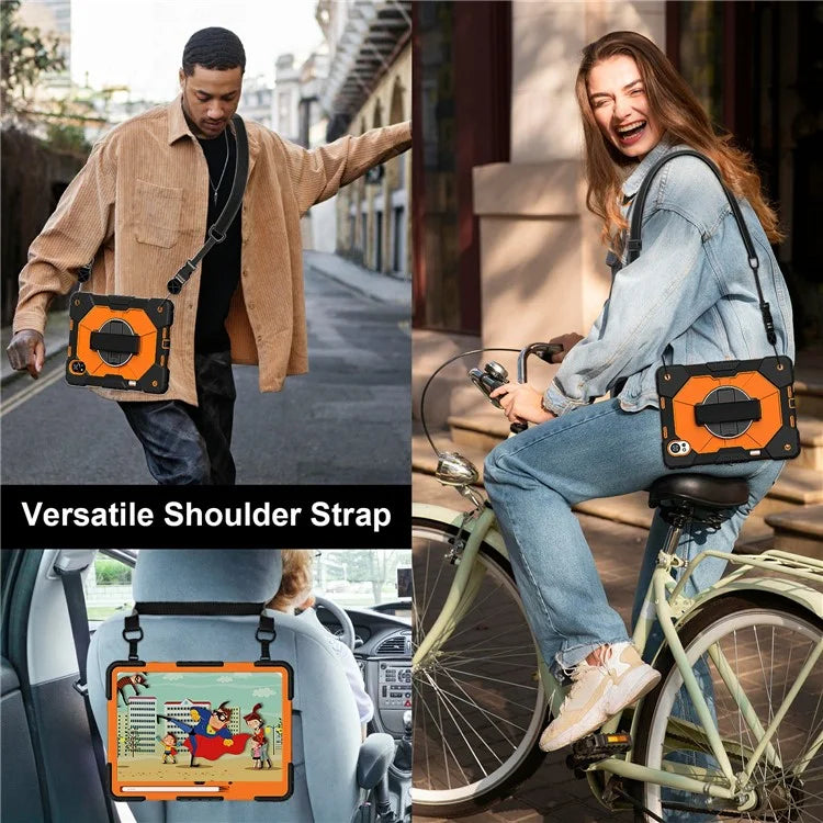 For Huawei MatePad Air 12 (2024) Case Kickstand Silicone+PC Tablet Cover with Shoulder Strap