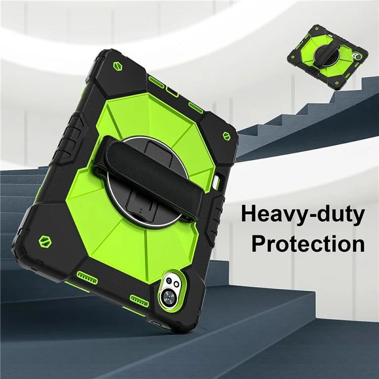 For Huawei MatePad Air 12 (2024) Case Kickstand Silicone+PC Tablet Cover with Shoulder Strap