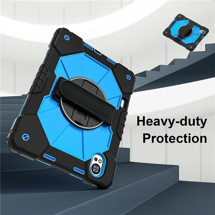 For Huawei MatePad Air 12 (2024) Case Kickstand Silicone+PC Tablet Cover with Shoulder Strap