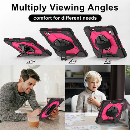 For Huawei MatePad Air 12 (2024) Case Kickstand Silicone+PC Tablet Cover with Shoulder Strap
