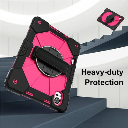 For Huawei MatePad Air 12 (2024) Case Kickstand Silicone+PC Tablet Cover with Shoulder Strap