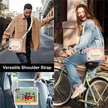 For Huawei MatePad Air 12 (2024) Case Kickstand Silicone+PC Tablet Cover with Shoulder Strap