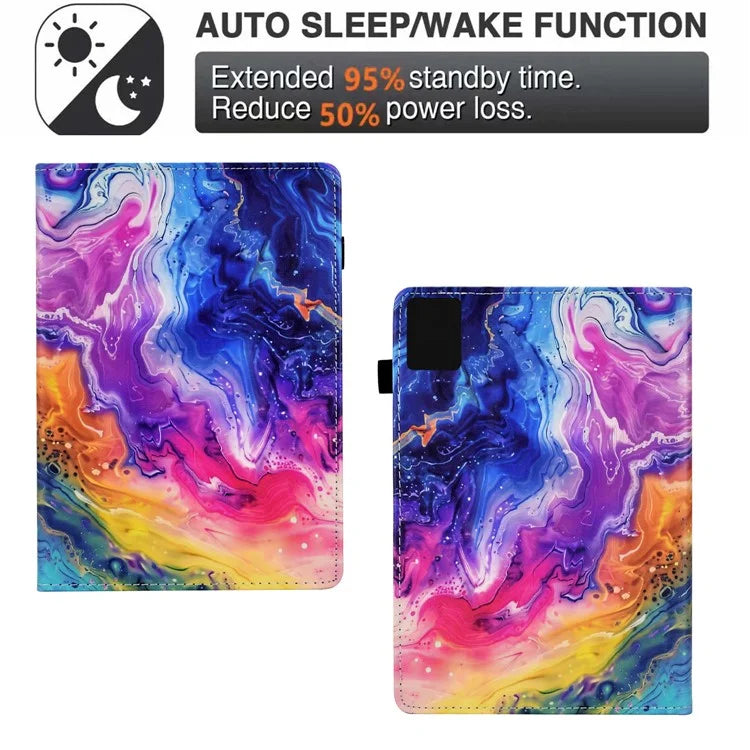 For Lenovo Tab M11 / Xiaoxin Pad 11 2024 Case Pattern Printing Card Holder Leather Tablet Stand Cover