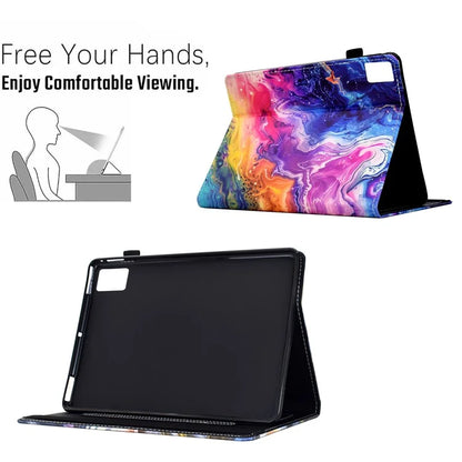 For Lenovo Tab M11 / Xiaoxin Pad 11 2024 Case Pattern Printing Card Holder Leather Tablet Stand Cover