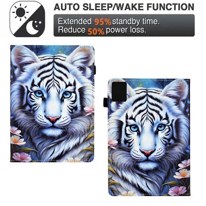 For Lenovo Tab M11 / Xiaoxin Pad 11 2024 Case Pattern Printing Card Holder Leather Tablet Stand Cover