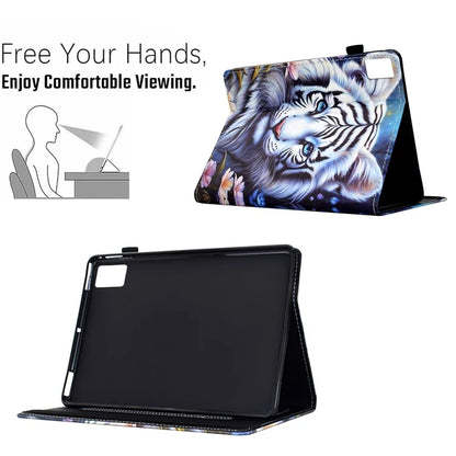 For Lenovo Tab M11 / Xiaoxin Pad 11 2024 Case Pattern Printing Card Holder Leather Tablet Stand Cover