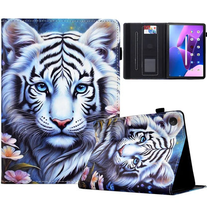 For Lenovo M10 Plus Case Pattern Printing Card Holder Leather Tablet Stand Cover