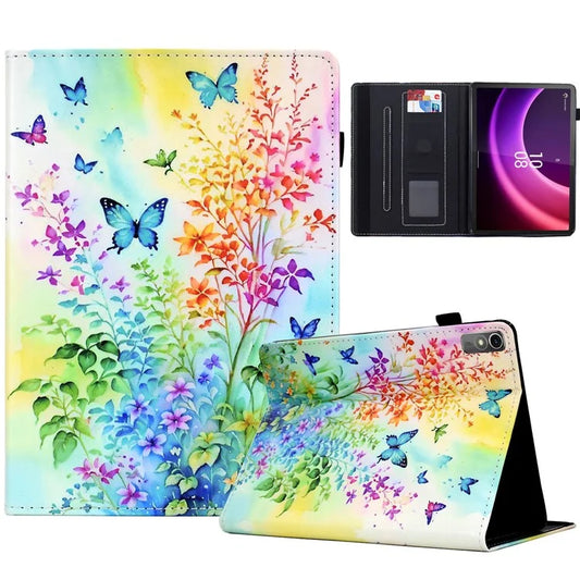 For Lenovo Tab P11 Gen 2 TB-350 / Xiaoxin Pad Plus (2023) Case Pattern Printing Card Holder Leather Tablet Stand Cover