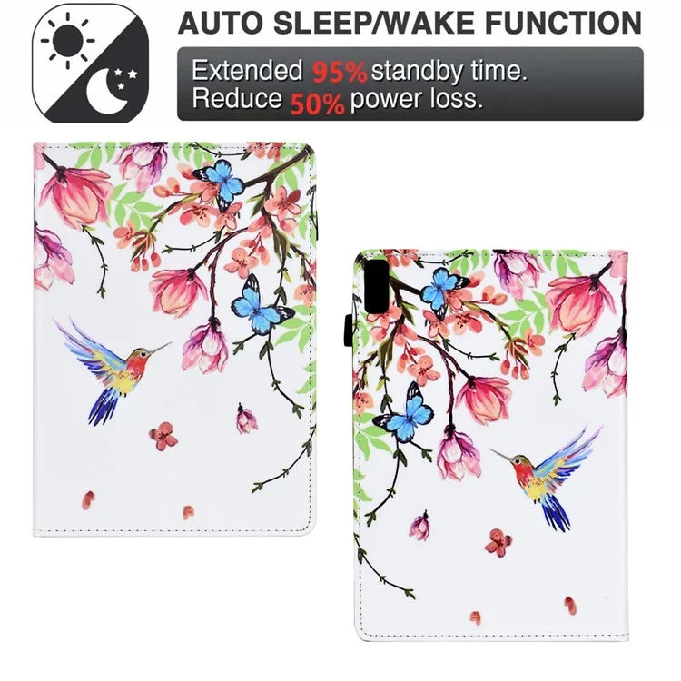For Lenovo Tab P11 Gen 2 TB-350 / Xiaoxin Pad Plus (2023) Case Pattern Printing Card Holder Leather Tablet Stand Cover