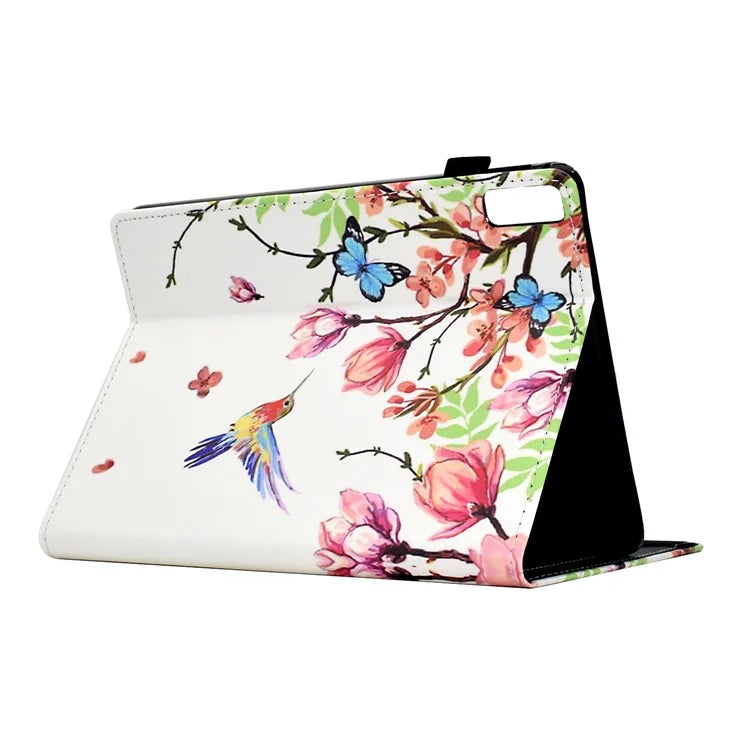 For Lenovo Tab P11 Gen 2 TB-350 / Xiaoxin Pad Plus (2023) Case Pattern Printing Card Holder Leather Tablet Stand Cover