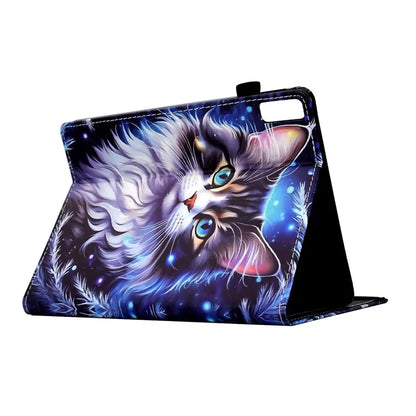 For Lenovo Tab P11 Gen 2 TB-350 / Xiaoxin Pad Plus (2023) Case Pattern Printing Card Holder Leather Tablet Stand Cover