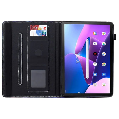 For Lenovo Tab M10 (Gen 3) Case Pattern Printing Card Holder Leather Tablet Stand Cover