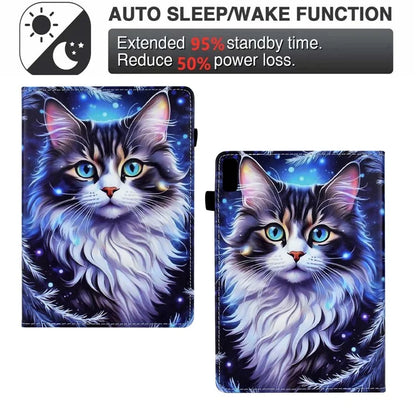 For Lenovo Tab M9 TB-310FU Case Pattern Printing Tablet Cover Shockproof Leather Card Holder Stand Case