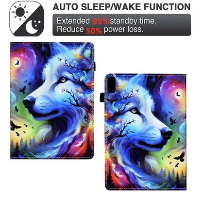For Lenovo Tab M9 TB-310FU Case Pattern Printing Tablet Cover Shockproof Leather Card Holder Stand Case