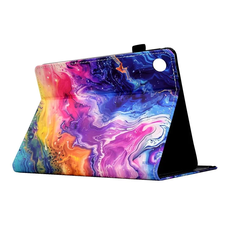 For Samsung Galaxy Tab A8 10.5 (2021) X205 / X200 Case Pattern Printing Tablet Cover Shockproof Leather Card Holder Stand Case