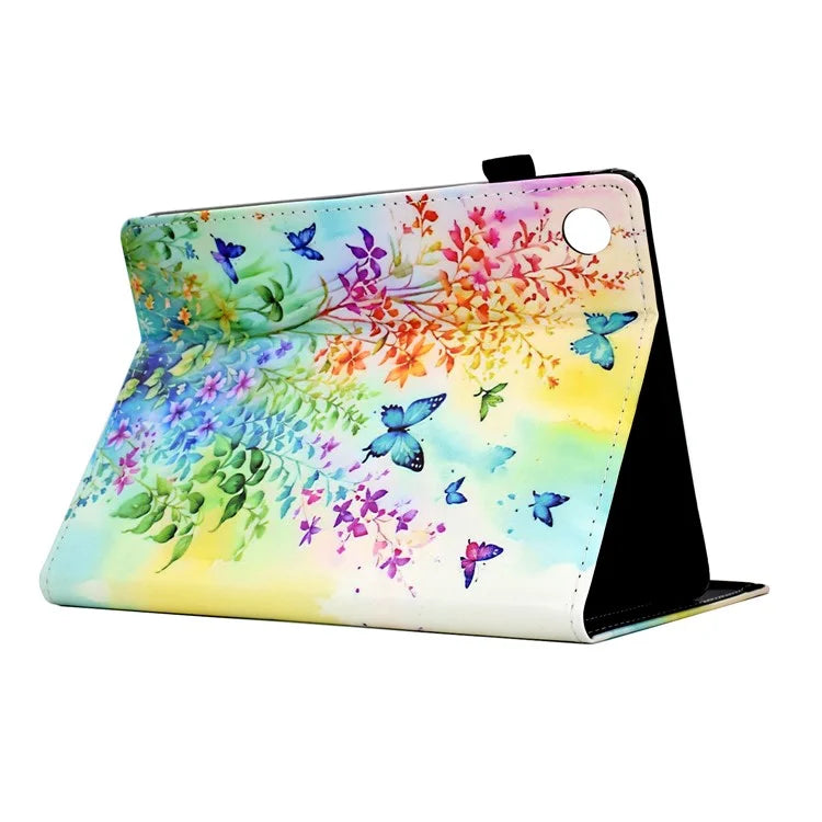 For Samsung Galaxy Tab A9+ Case Pattern Printing Tablet Cover Shockproof Leather Card Holder Stand Case