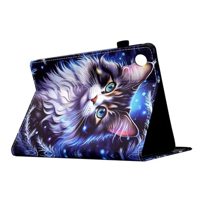 For Samsung Galaxy Tab A9+ Case Pattern Printing Tablet Cover Shockproof Leather Card Holder Stand Case