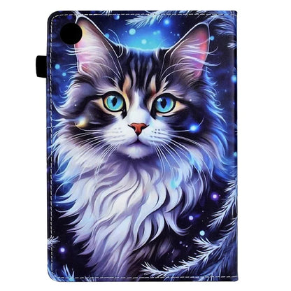 For Samsung Galaxy Tab A9+ Case Pattern Printing Tablet Cover Shockproof Leather Card Holder Stand Case