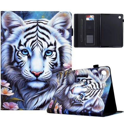 For Samsung Galaxy Tab A9+ Case Pattern Printing Tablet Cover Shockproof Leather Card Holder Stand Case