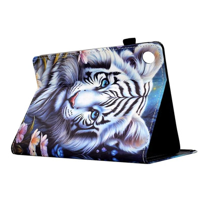 For Samsung Galaxy Tab A9+ Case Pattern Printing Tablet Cover Shockproof Leather Card Holder Stand Case